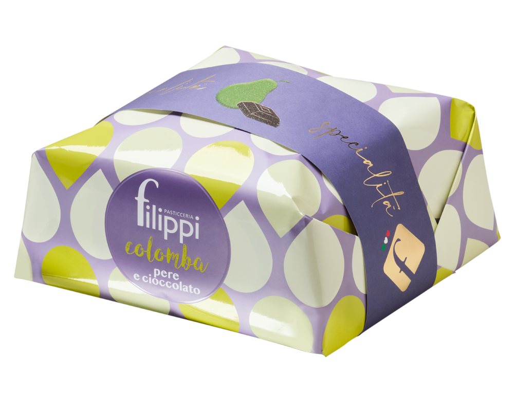 Colomba con pere candite e cioccolato fondente