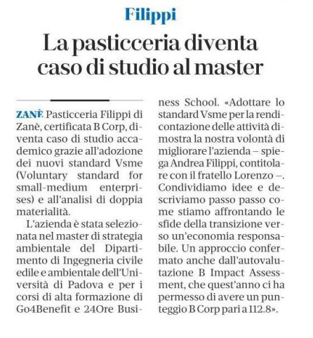 La pasticceria diventa caso di studio al master