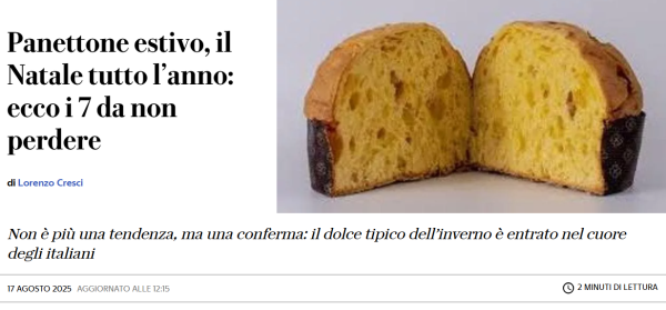 Panettone estivo, il Natale tutto l’anno: ecco i 7 da non perdere