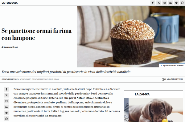 Se panettone ormai fa rima con lampone