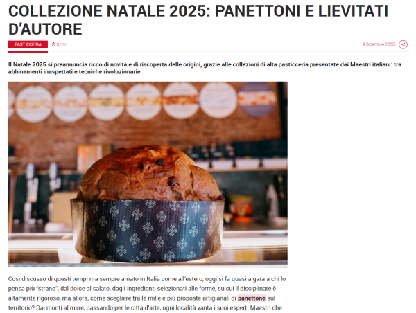 Collezione Natale 2025: panettoni e lievitati d’autore