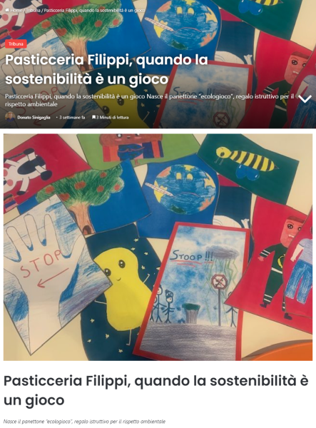 Pasticceria Filippi, quando la sostenibilità è un gioco