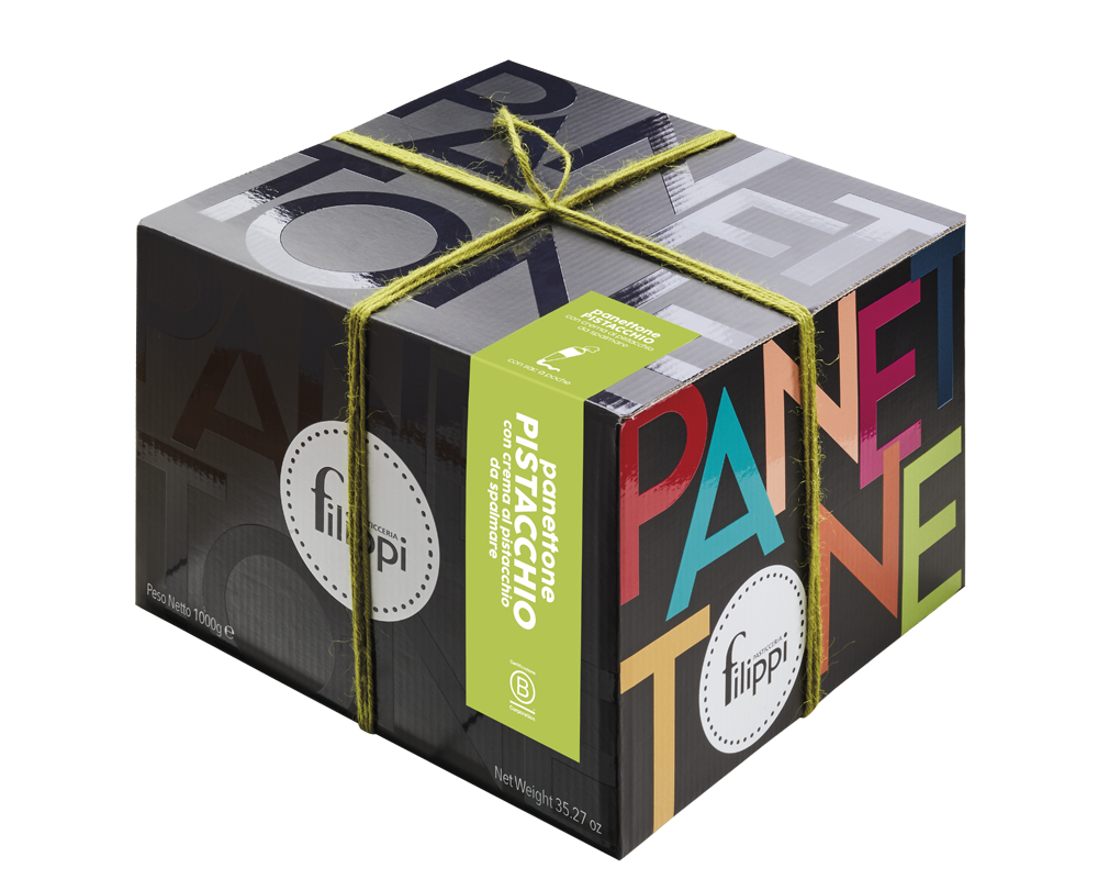 PANETTONE AL PISTACCHIO CON CREMA AL PISTACCHIO DA SPALMARE 1000